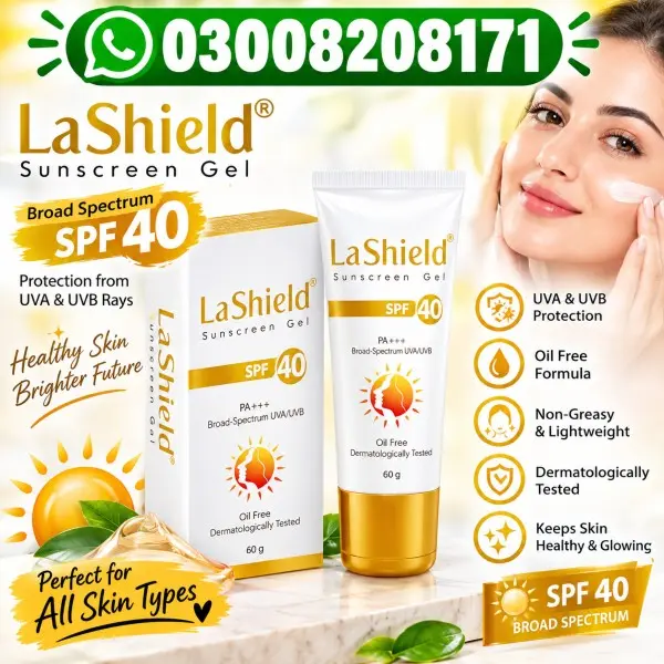 LA Shield SPF 40 Sunscreen Gel 60g In Pakistan
